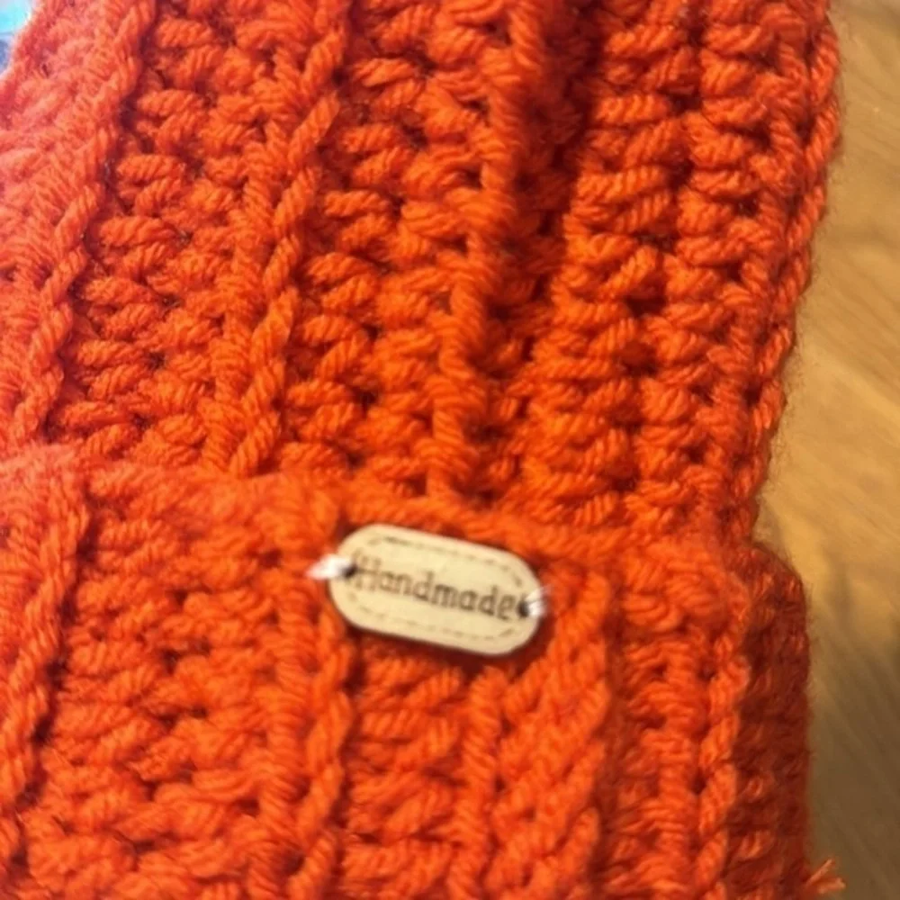 Handmade crocheted baby pumpkin hat‎